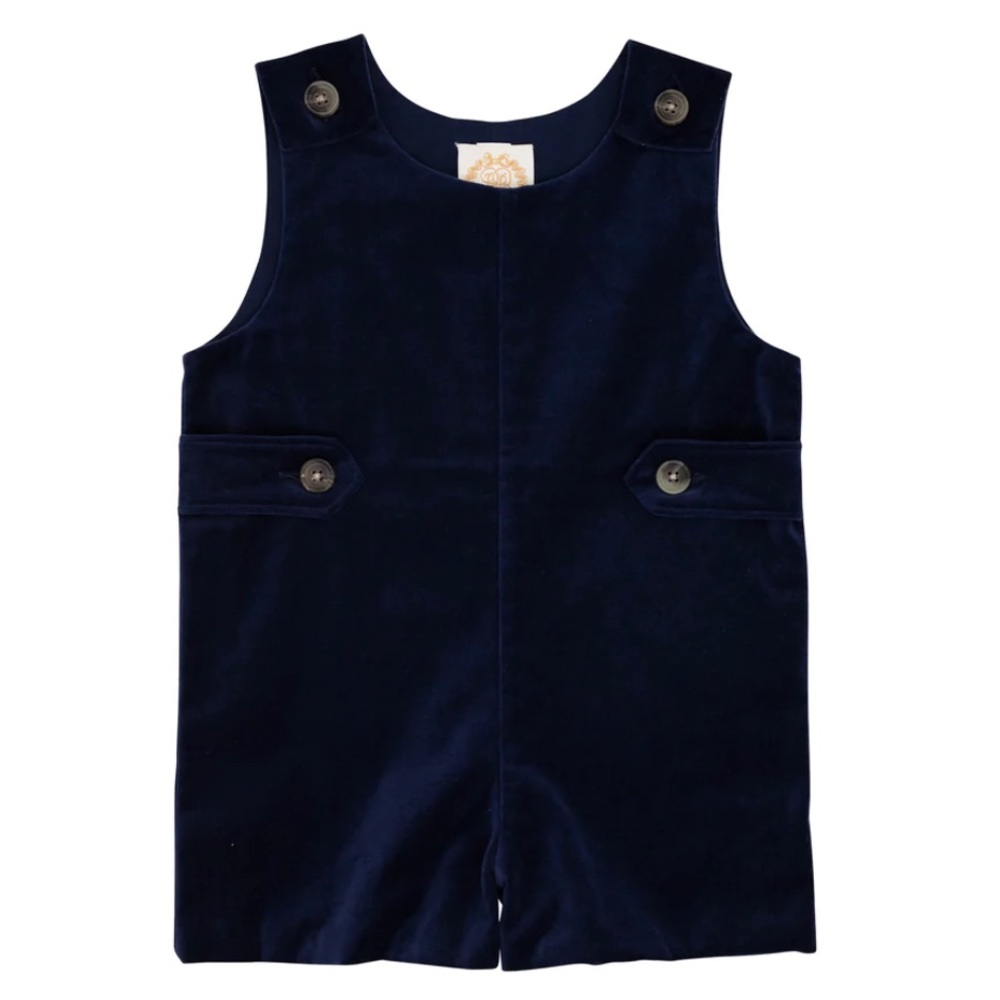 Beaufort Bonnet Jon Jon in Nantucket Navy Velveteen (6-12 Month)